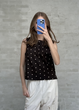 Polly dot top Dark Brown Neo Noir